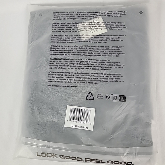 NEW True Classic Men's T-Shirt Long Sleeve Crew Neck Basic Tee Shirt GRAY Sz XL - Picture 5 of 5